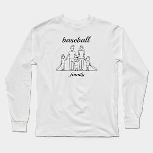 Baseball Fan Family - Black Long Sleeve T-Shirt